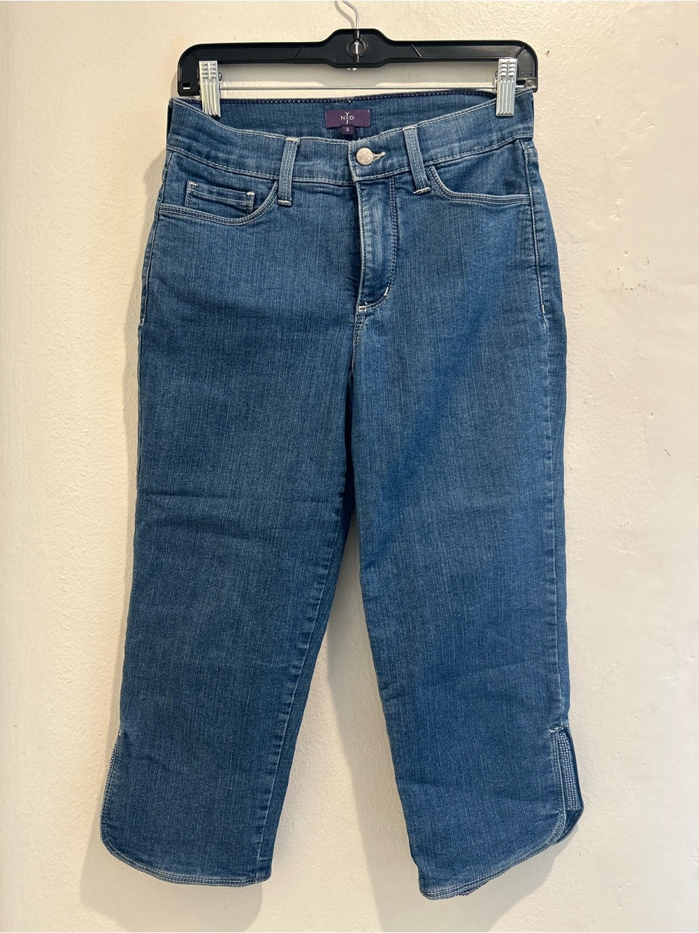 NJDY Blue Cropped Straight Jeans